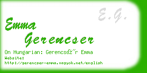 emma gerencser business card